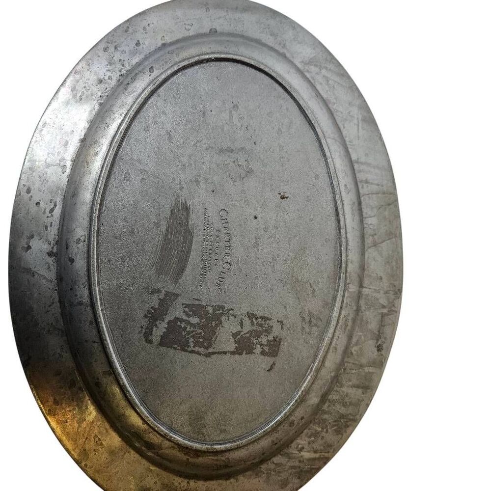 Vintage Charter Club oval metal alloy serving platter. 1997. - Picture 4 of 4